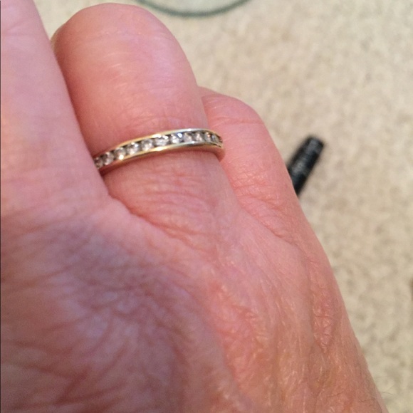 14k diamond channel set eternity band - Picture 6 of 11